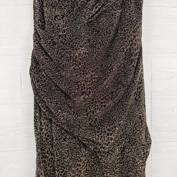 Cinderella Divine Long Gown Formal Wear Size 20 Leopard Print Sparkling V Neck - Picture 4 of 15
